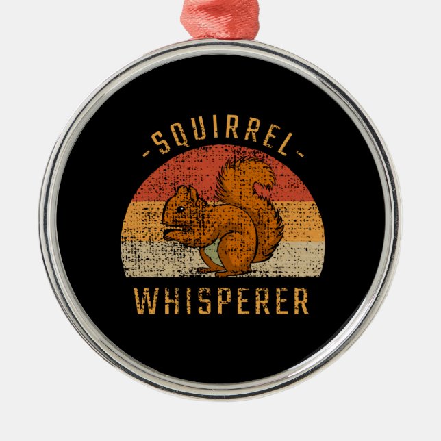 Squirrel - Squirrel Whisperer Metal Tree Decoration (Front)