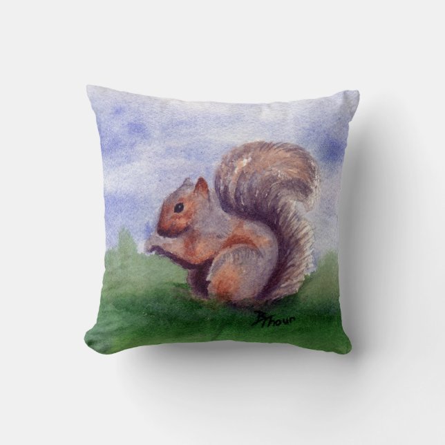 Squirrel Study Cushion (Front)