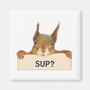 Squirrel SUP? Custom Text Magnet