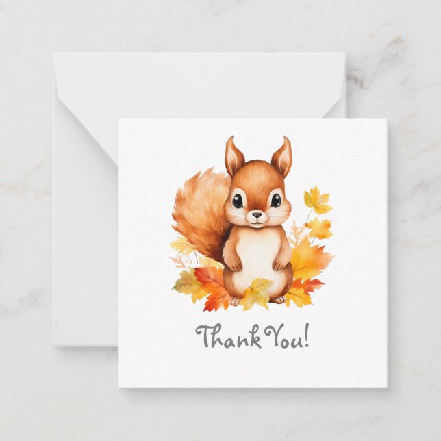 Squirrel Thank You Note cards (Front)