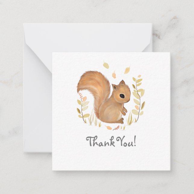 Squirrel Thank You Note cards (Front)