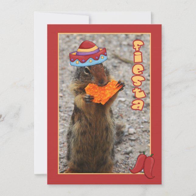 Squirrel, Tortilla Chip Fiesta Invitation (Front)