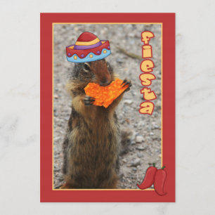 Squirrel, Tortilla Chip Fiesta Invitation
