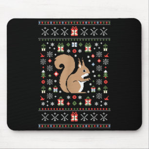 Squirrel Ugly Christmas  Mouse Mat