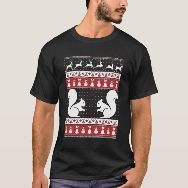 Squirrel Ugly Christmas Sweater Xmas (Front)
