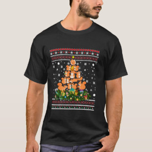 Squirrel Ugly Christmas Tree Funny Snowflakes Cand T-Shirt