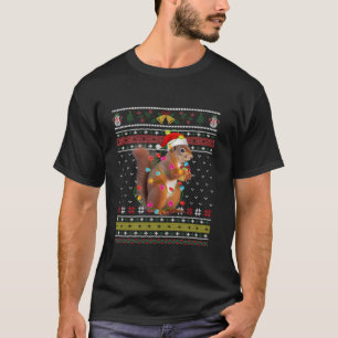 Squirrel Ugly Funny Merry Christmas Snowflake Sant T-Shirt