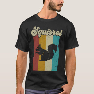Squirrel Vintage Men Women Kids Boys Girls Retro T-Shirt