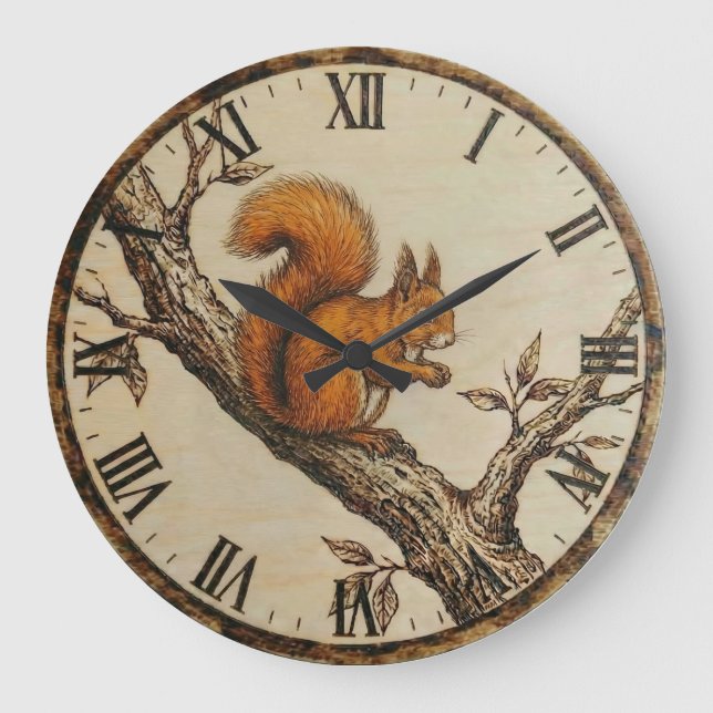  Squirrel Wall Clock (Front)