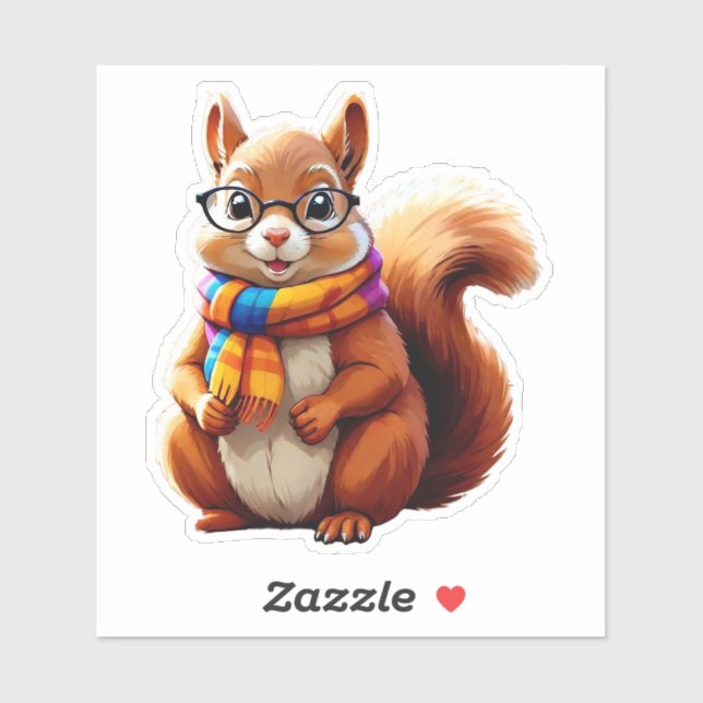Squirrel Wearing Glasses  (Sheet)