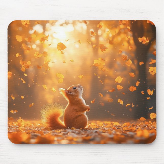 Squirrel Wild Animal Loving Portrait  Mouse Mat (Front)
