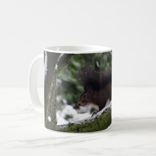 Squirrel Winter Photo Classic Mug (Front Left)