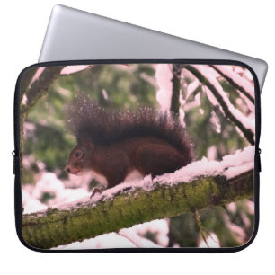 Squirrel Winter Photo Neoprene Laptop Sleeve 15"