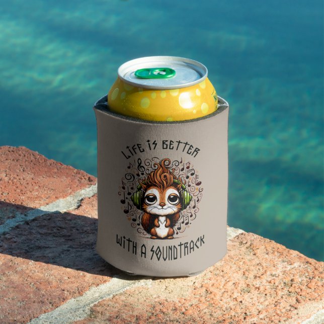 Squirrel with a Soundtrack Can Cooler (In Situ Pool)