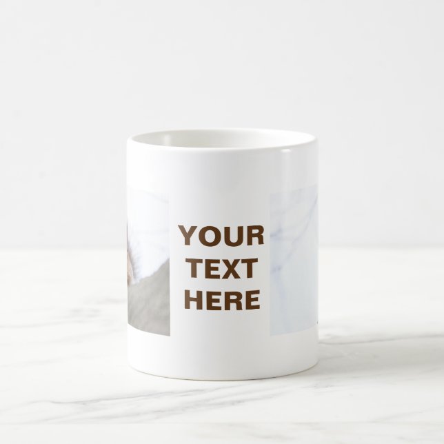 Squirrel with a walnut coffee mug (Center)