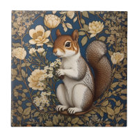 Squirrel With Acacia Flowers William Morris