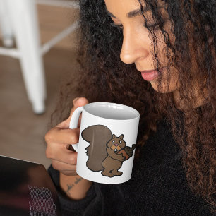 Squirrel with Acorn Cute Woodland Animal Coffee Mug