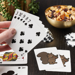 Squirrel with Acorn Cute Woodland Animal Playing Cards