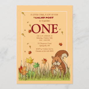 Squirrel with Acorn Invitation