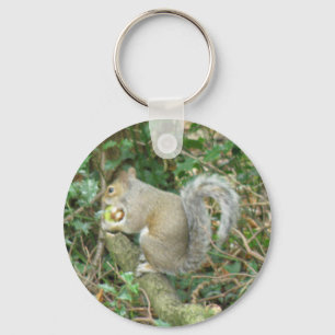 Squirrel with Acorn Keychain