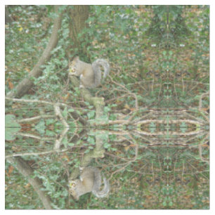 Squirrel with Acorn Patterned Animal Fabric