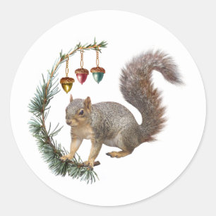 Squirrel with Acorn Swag Stickers