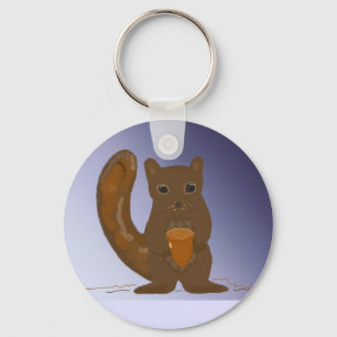 Squirrel with an Acorn Key Ring