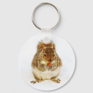 Squirrel with an Acorn Key Ring