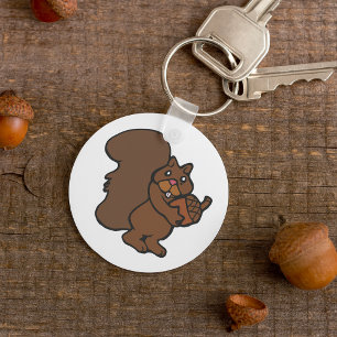 Squirrel With An Acorn Key Ring