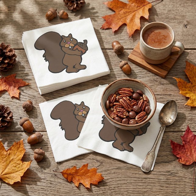 Squirrel With An Acorn Napkin (Creator Uploaded)