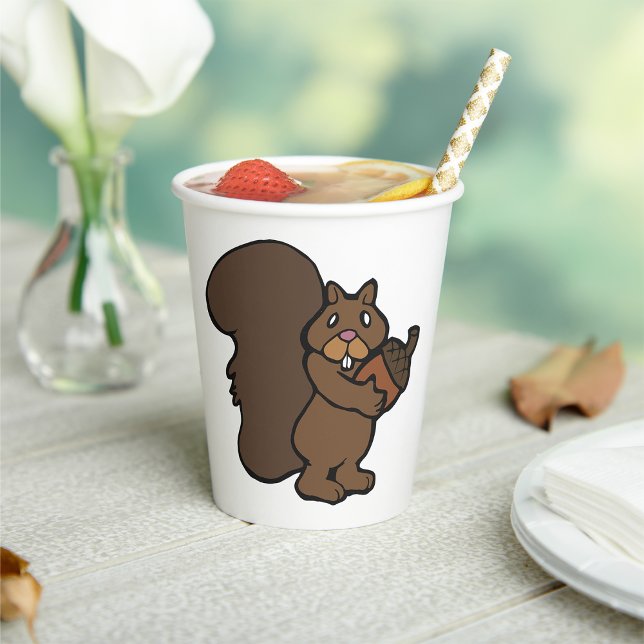 Squirrel With An Acorn Paper Cups (Creator Uploaded)
