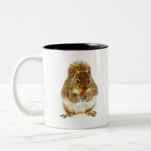 Squirrel with an Acorn Two-Tone Coffee Mug