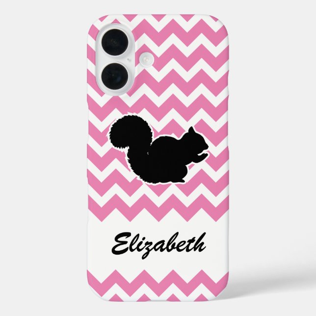 Squirrel with Chevron Pattern Case-Mate iPhone Case (Back)