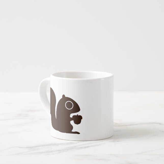Squirrel with Customisable Text Espresso Cup (Front Left)