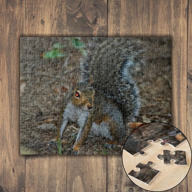Squirrel with glowing eyes jigsaw puzzle (Squirrel with glowing eyes jigsaw puzzle)