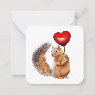 Squirrel with Heart Mini Card