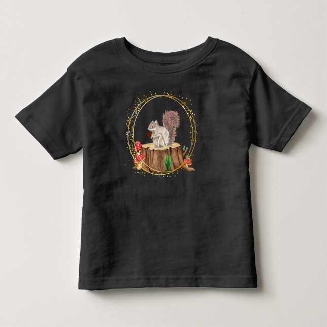 squirrel with heart t shirt  (Front)