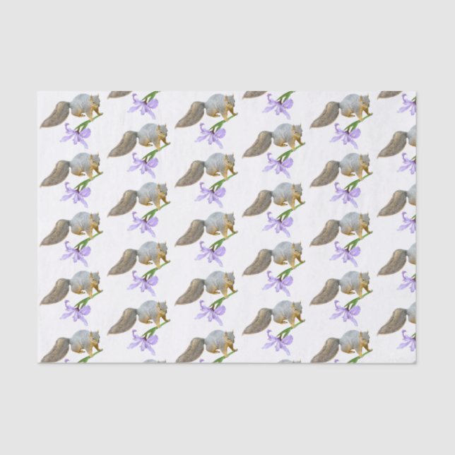 Squirrel with Iris Tissue Paper (Front)