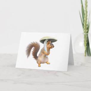 Squirrel with Mushroom Card