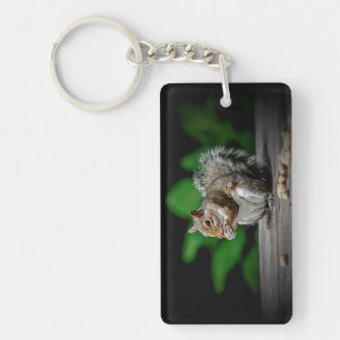 Squirrel with peanuts key ring