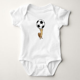 Squirrel with Soccer ball Baby Bodysuit