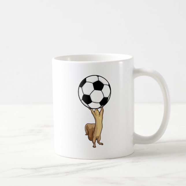 Squirrel with Soccer ball Coffee Mug (Right)