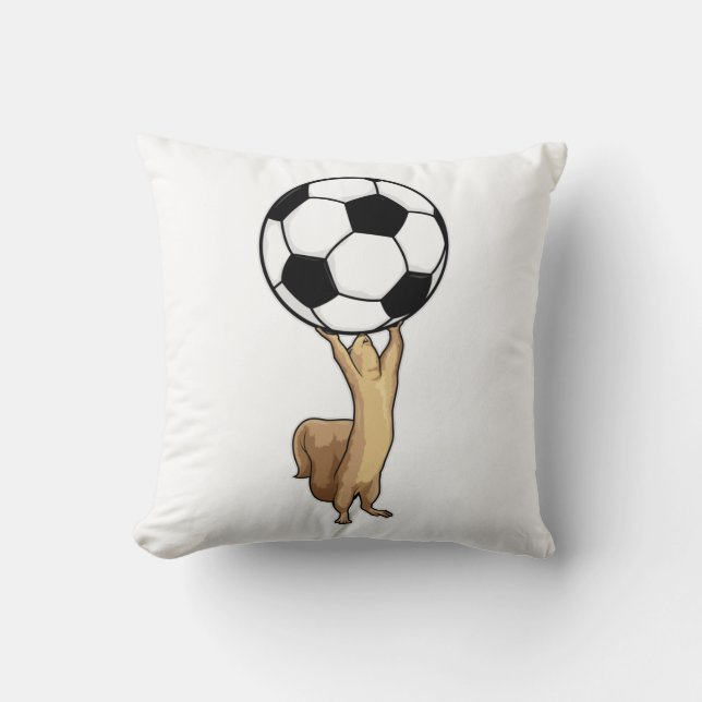 Squirrel with Soccer ball Cushion (Front)
