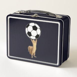 Squirrel with Soccer ball Metal Lunch Box