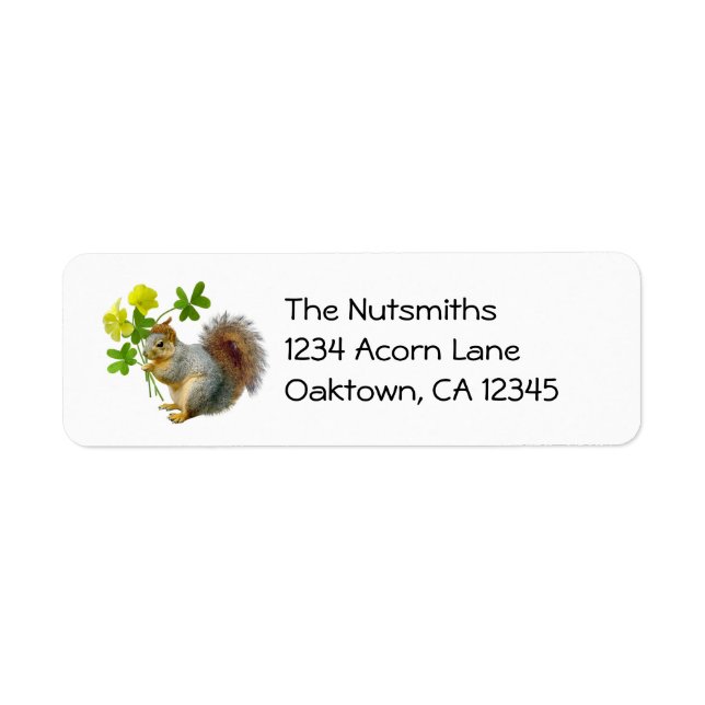 Squirrel with Sourgrass Address Labels (Front)