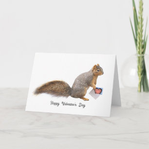 Squirrel with Valentine Card
