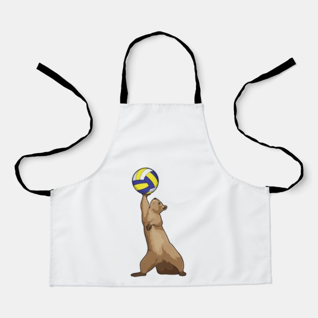 Squirrel with Volleyball Apron (Front)