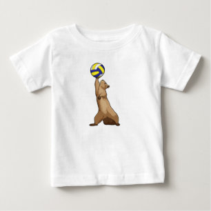 Squirrel with Volleyball Baby T-Shirt