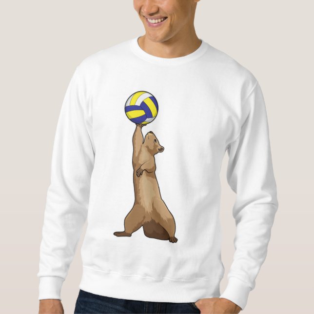 Squirrel with Volleyball Sweatshirt (Front)