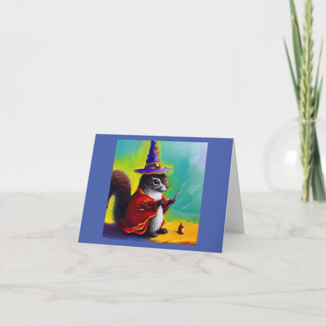 Squirrel Wizard Card (Front)